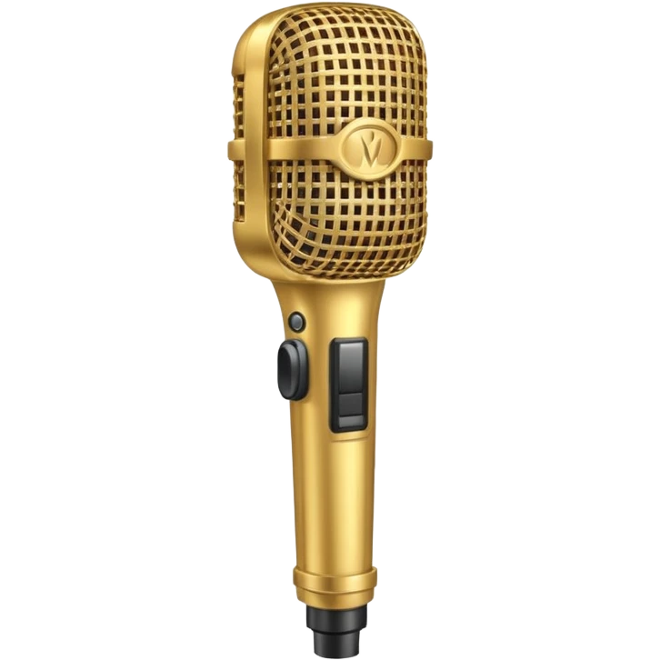 golden mic emoji