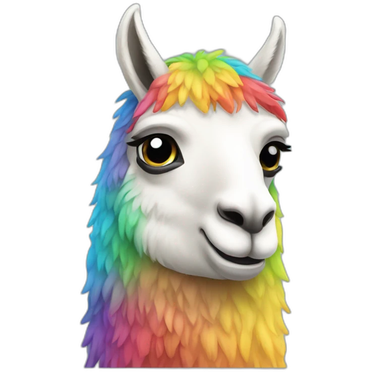 Rainbow llama emoji
