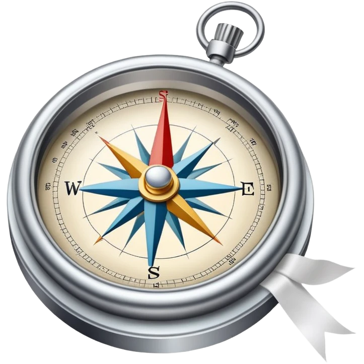 compass with white ribbon emoji
