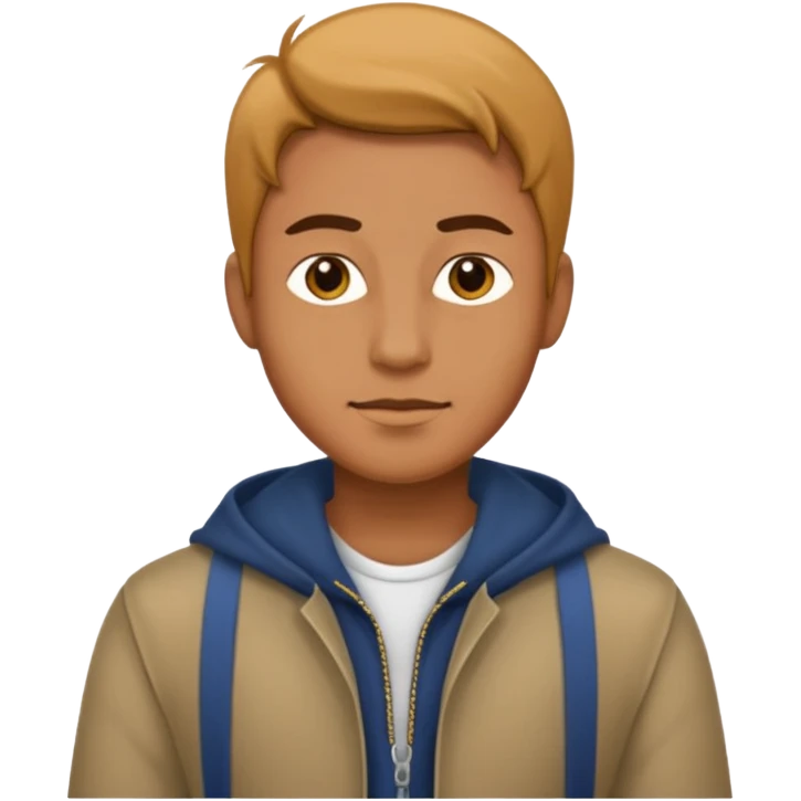 man, shot from the center of the chest, but wearing clothes emoji