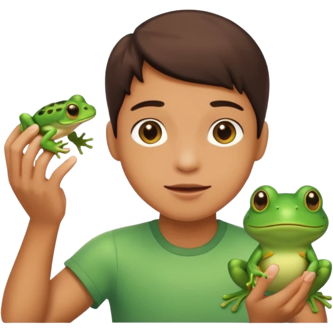 Catches frog emoji