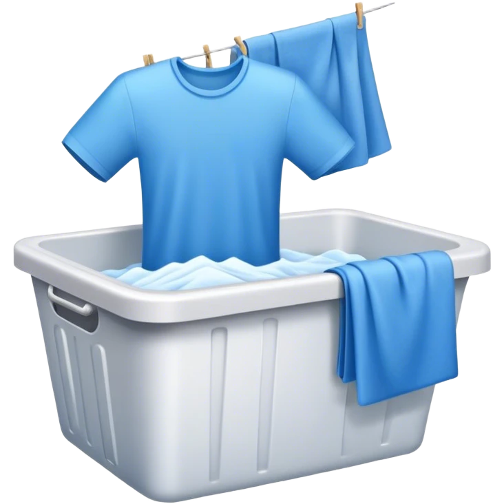 Clothes washing blue  emoji