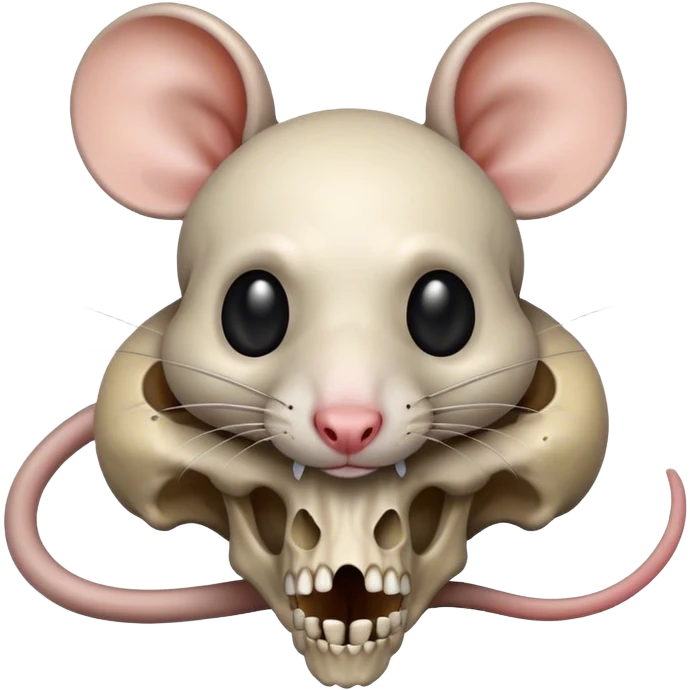 rat on skull emoji