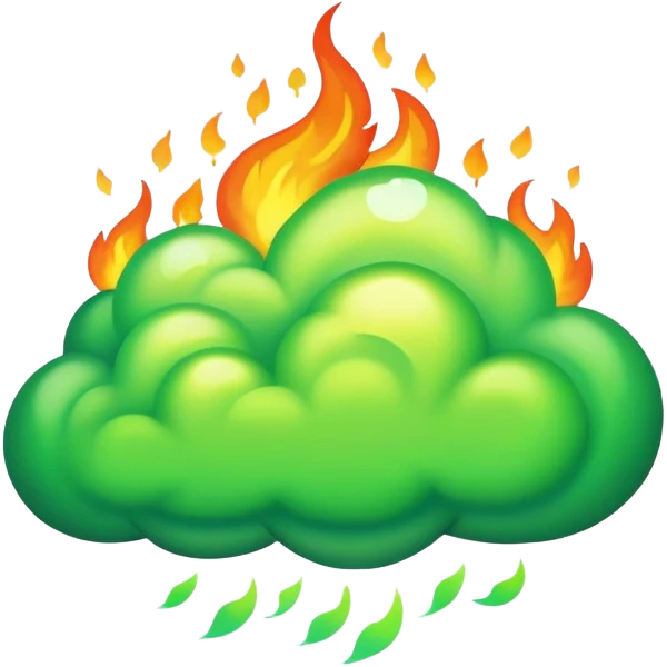 green fire emoji