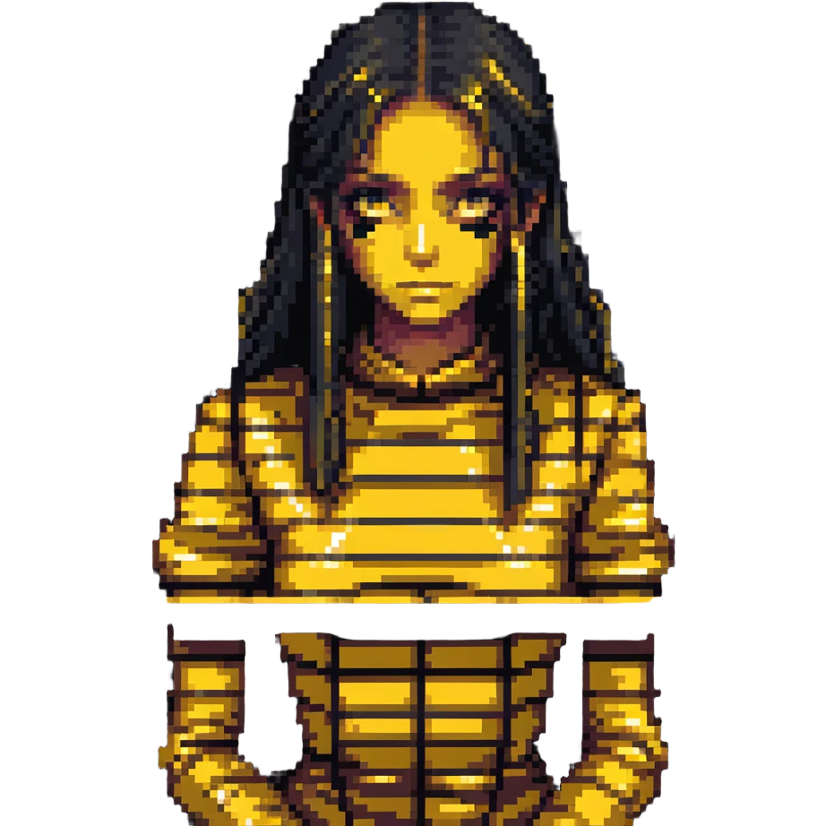 gold girl in jail cell emoji