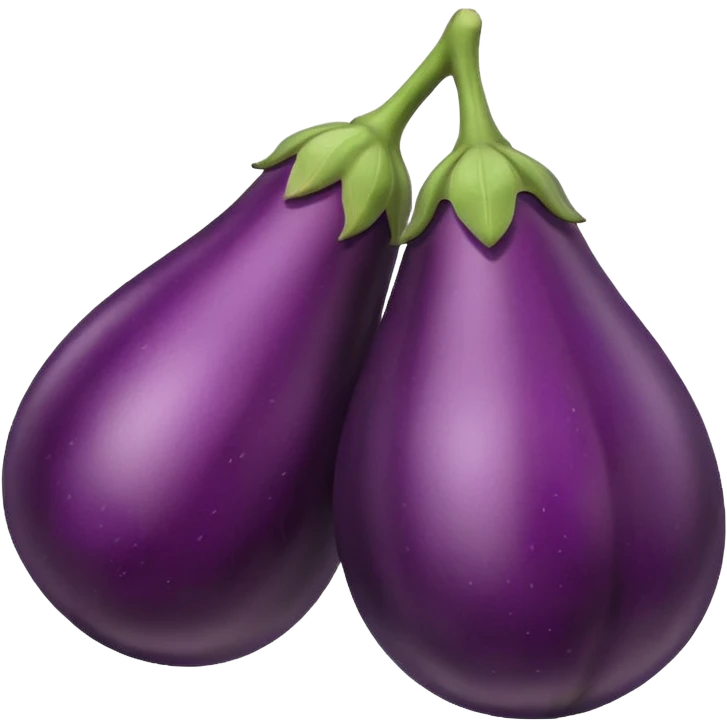 An eggplant with two balls emoji
