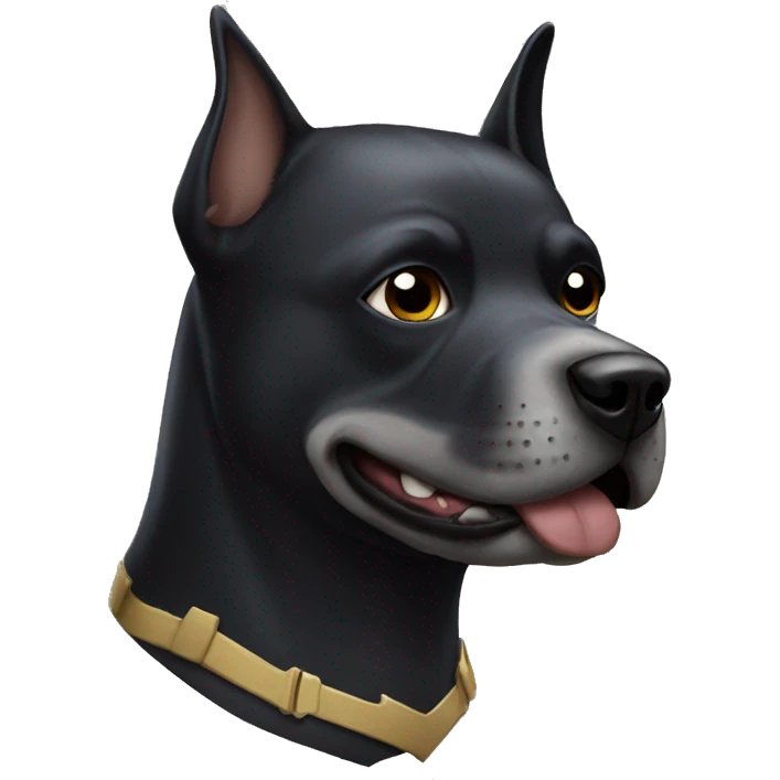 Dog wearing Batman mask emoji