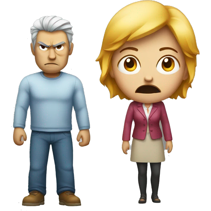 angry person with woman emoji