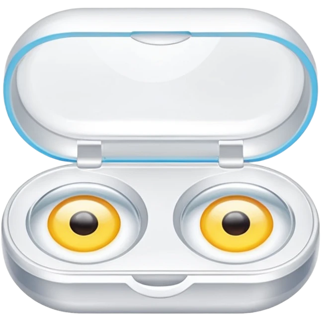 contact lenses travel mini case emoji