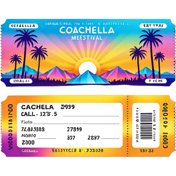 coachella music festival ticket emoji