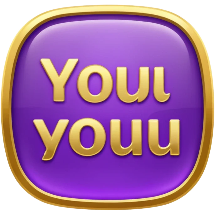 Shiny fancy purple text saying "YOU" emoji