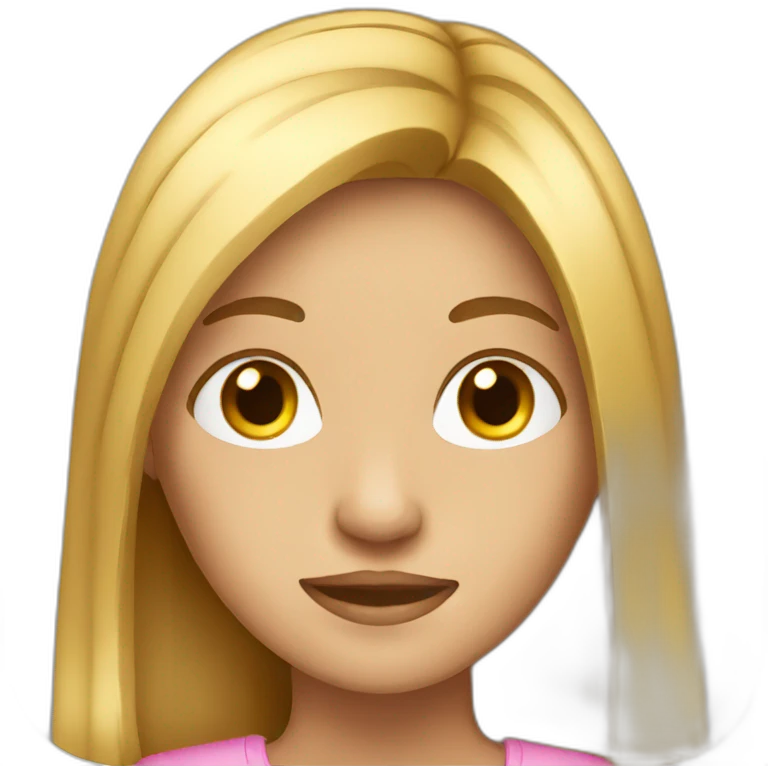girl long straight hair emoji