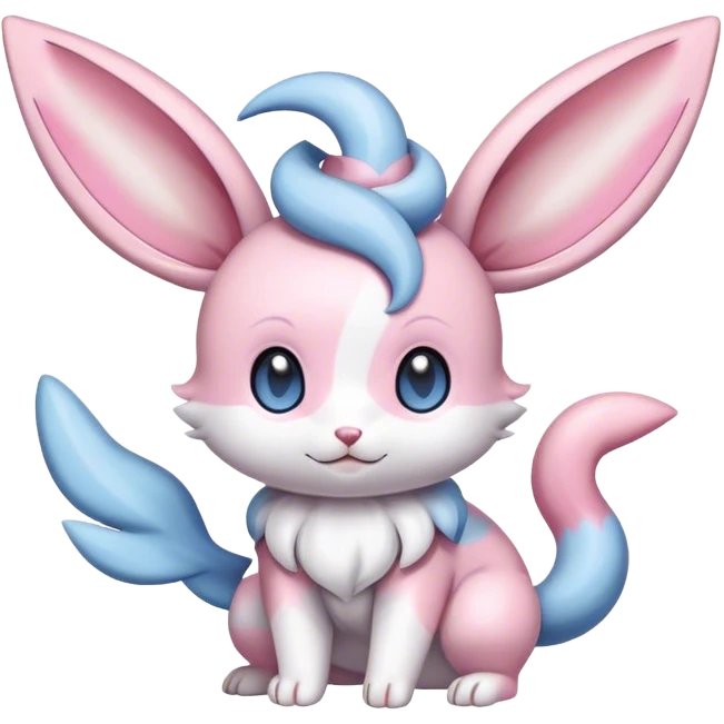 Shiny Cute Sylveon-Espurr-Minccino-hybrid emoji