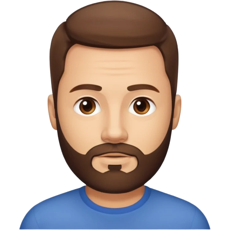 Homme 40 ans cheveux en brosse barbe emoji