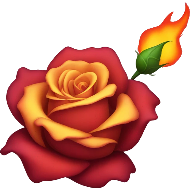 Rose in fire emoji