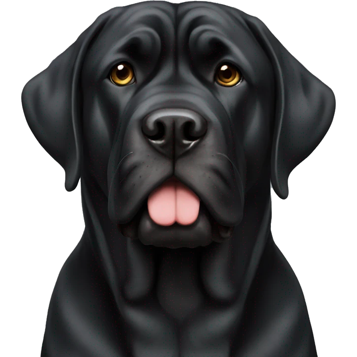 A black English mastiff emoji