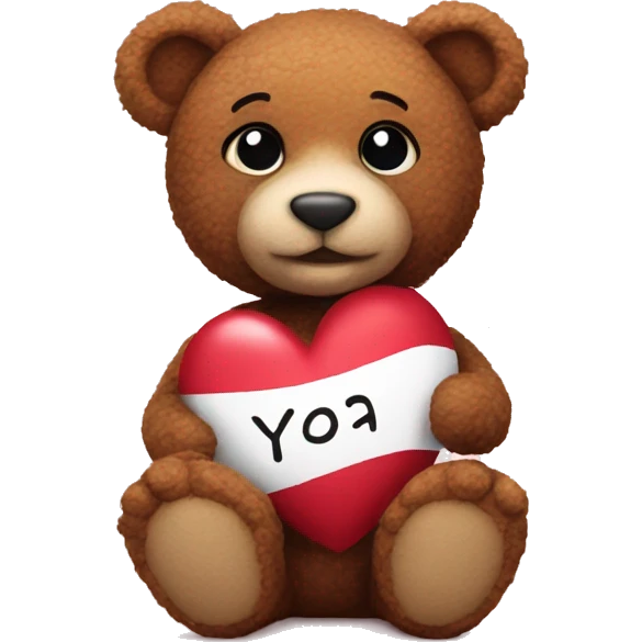 realistic Valentine's teddy  emoji