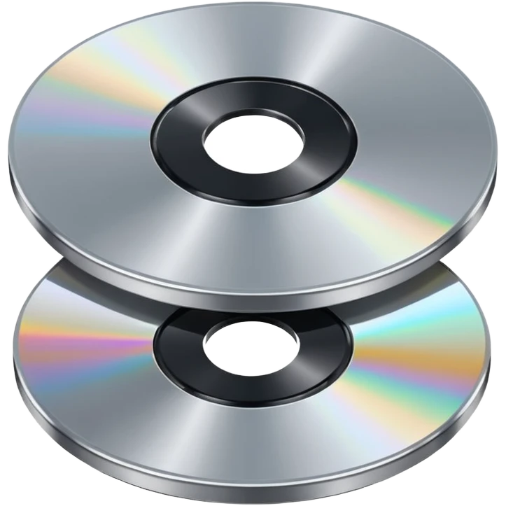 two metal computer disks emoji