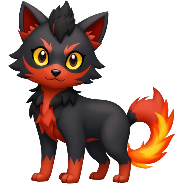 Zorua-Houndour-Litten-Fakémon-hybrid-creature (full body)  emoji