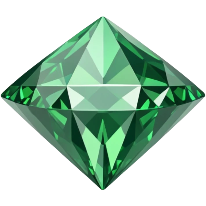 generate a green diamond geometrical form 2D, without reflections or anything complicated emoji
