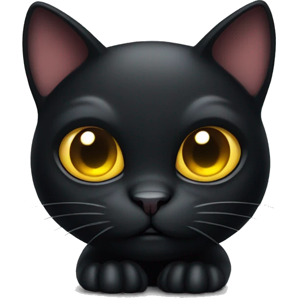 Black Cat wearing rings on its paws looking evil emoji
