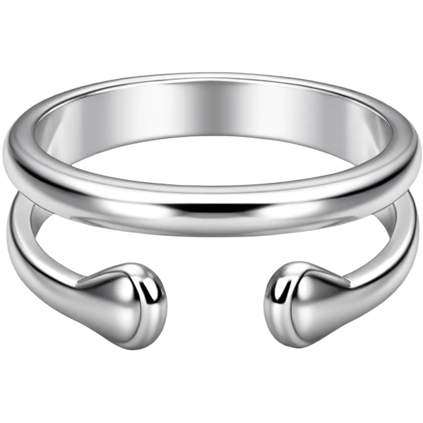 Silver toe ring emoji