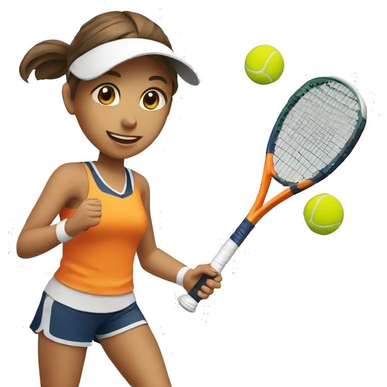 girl padel-tennis player and boy runner emoji