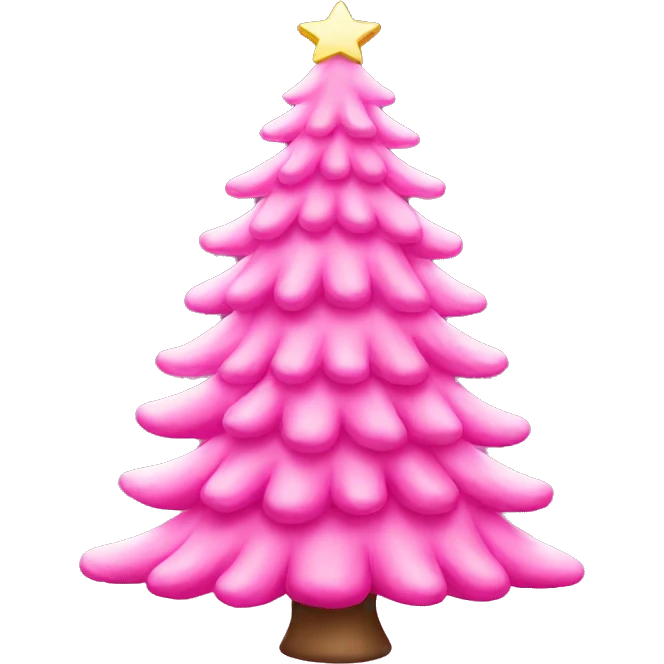 Pink Christmas tree  emoji
