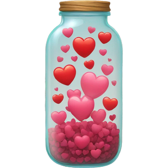Hearts in jar emoji