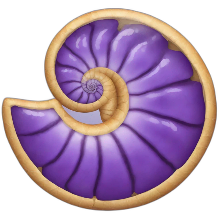  purple ammonite fossil emoji