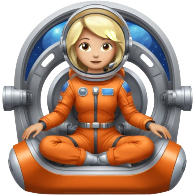 perra rubia arriba de nave espacial emoji
