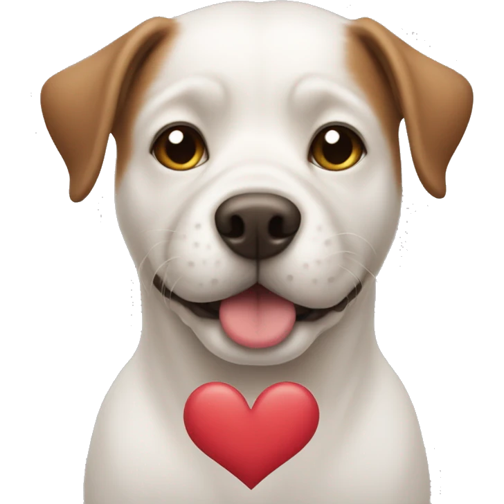 Dog and hearts emoji