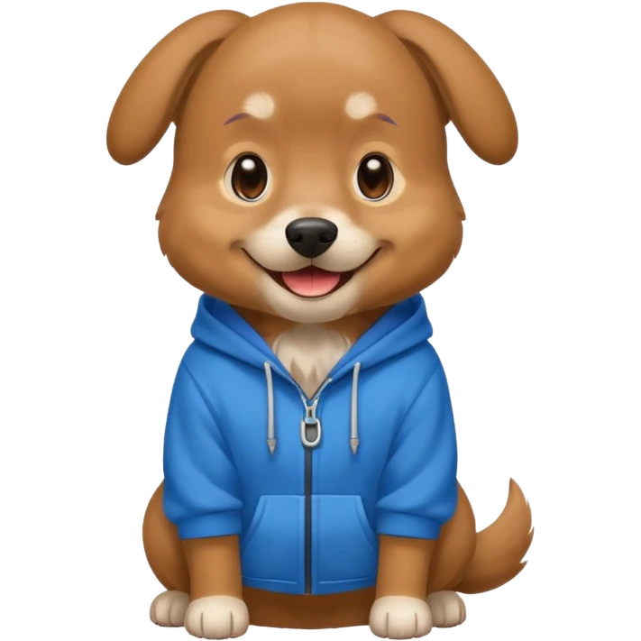 Dog wearing a hoodie  emoji