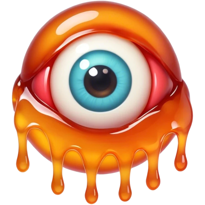 gummy nein melting eyeball emoji