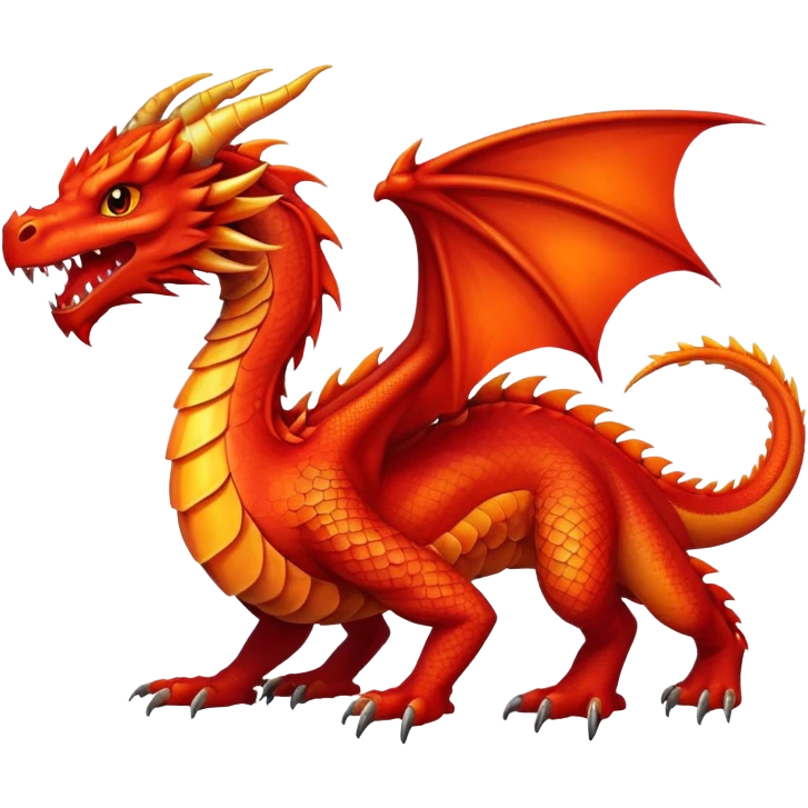 un dragon de feu emoji