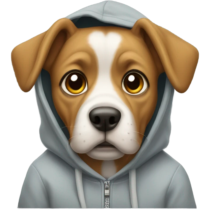 dog wearing a hoodi emoji