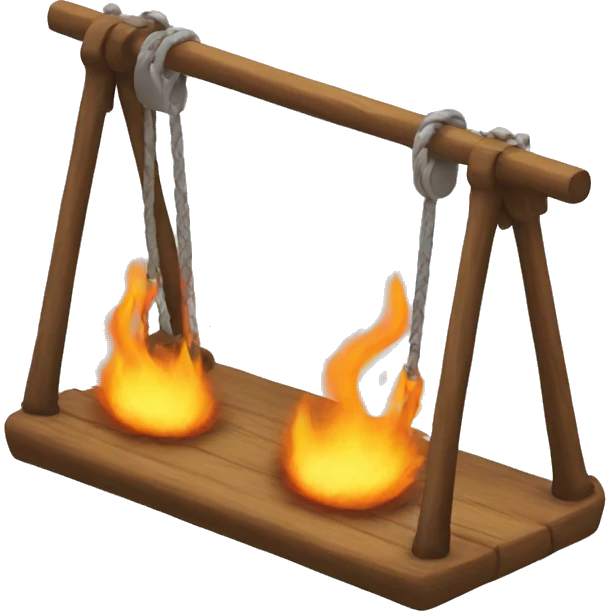 swings with fire on top emoji