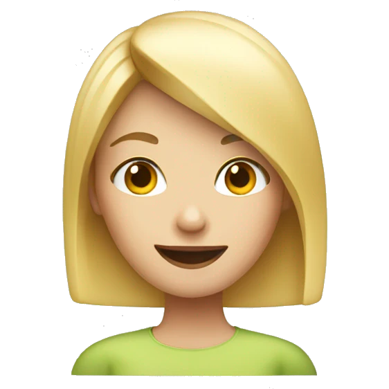 A girl with blonde hair and cooks to eat emoji