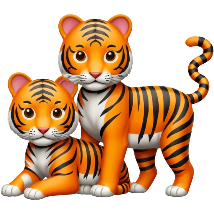 Miniature tigers emoji