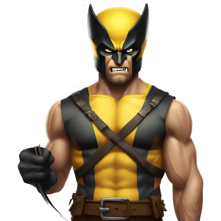 Wolverine with a bow emoji