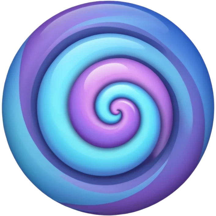 Create a MAGICAL orb or sphere with swirling colors that convey a magical and special feeling. Use soft, muted purples and blues, avoiding bright or neon tones, to create a calm and harmonious look. Keep it visually ap
 emoji