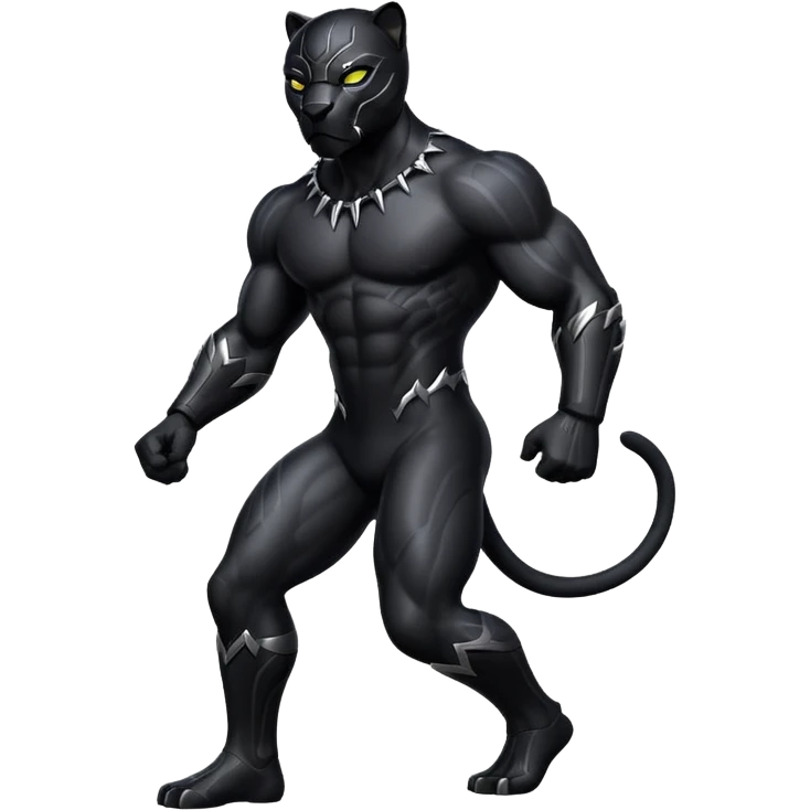Real black panther walking impassive emoji