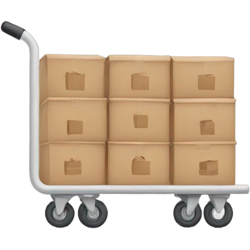 Simple online cart logo filled with boxes emoji