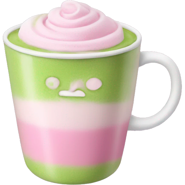 pink matcha latte emoji