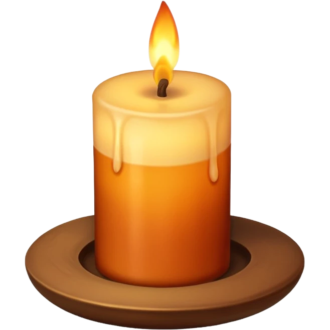 brown autumn candle emoji