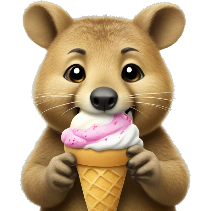 quokka eating ice cream emoji