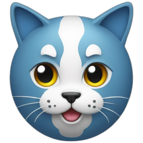 Cat with un ball emoji