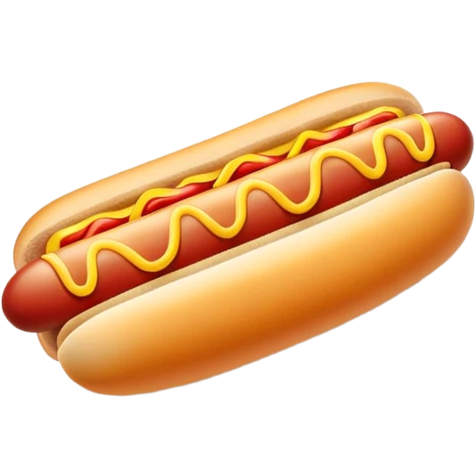 Extremely basic hot dog symbol with minimal lines emoji
