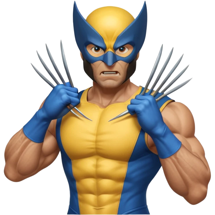 wolverine marvel superhero full mask upper body shot emoji