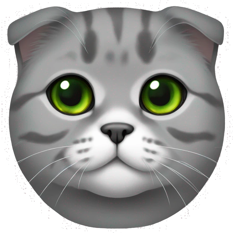 scottish fold with green eyes  emoji